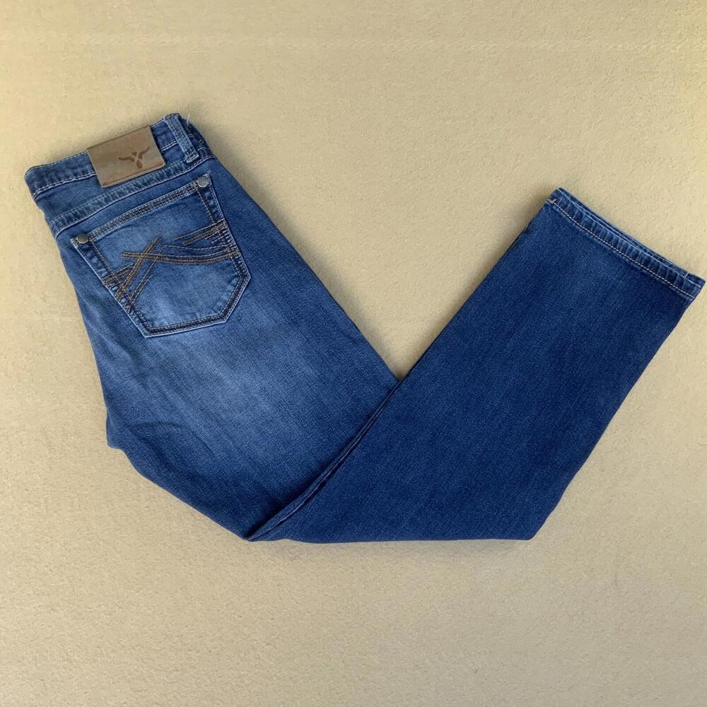 Wrangler 20x Jeans Denim Style 44 Western Cowboy Boots Slim Straight Mens 30x28